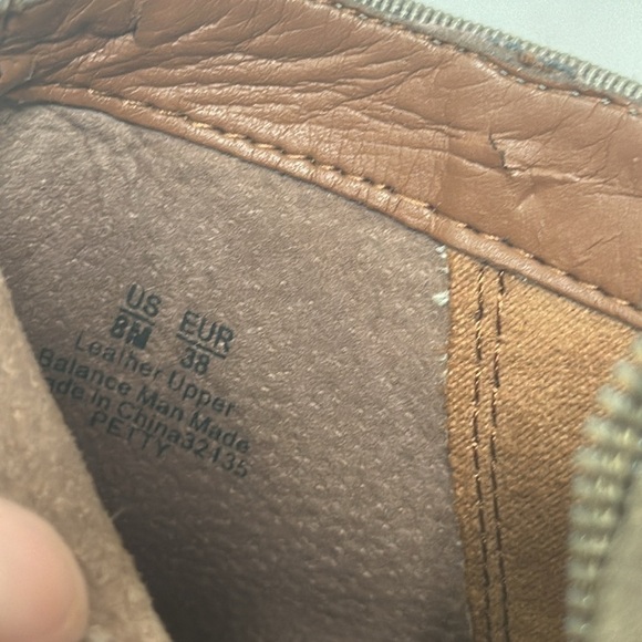 Sam Edelman Tan Suede Upper Leather Petty Round Toe Ankle Boots with Side Zip 8M - Picture 13 of 16